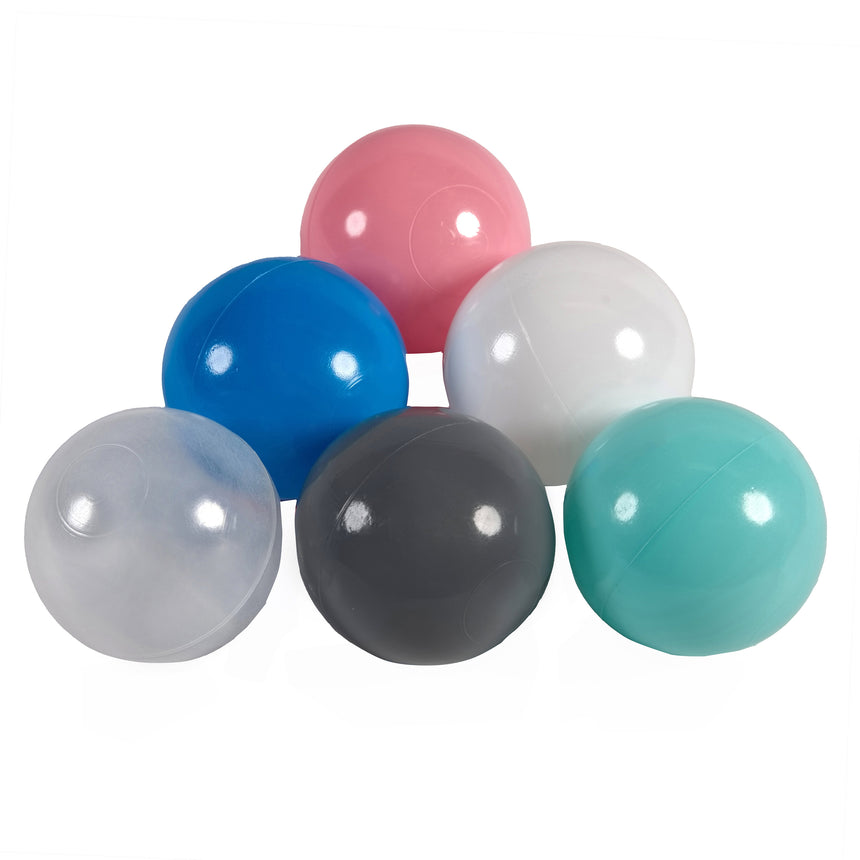 Big Light Grey Velvet Ball Pit + 400 Balls