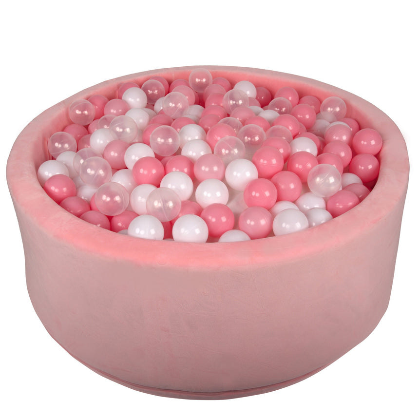 Premium Big Pink Velvet Ball Pit + 300 Balls