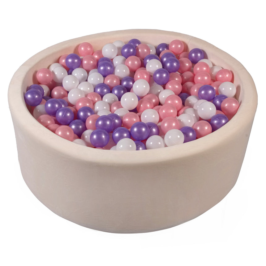 Premium Medium Creme Velvet Ball Pit + 200 Balls