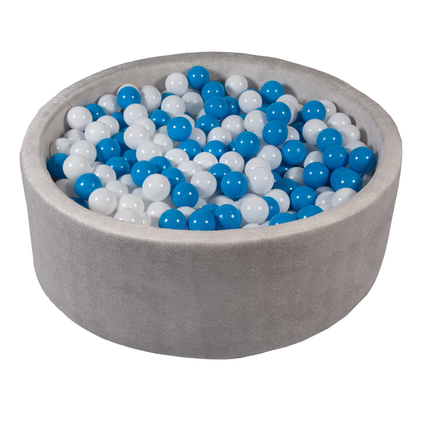 Medium Light Grey Velvet Ball Pit + 200 Balls