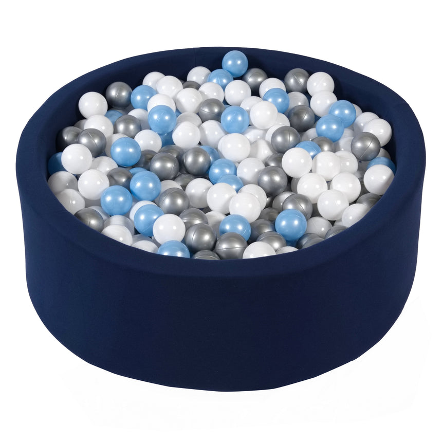 Medium Navy Blue Velvet Ball Pit + 200 Balls